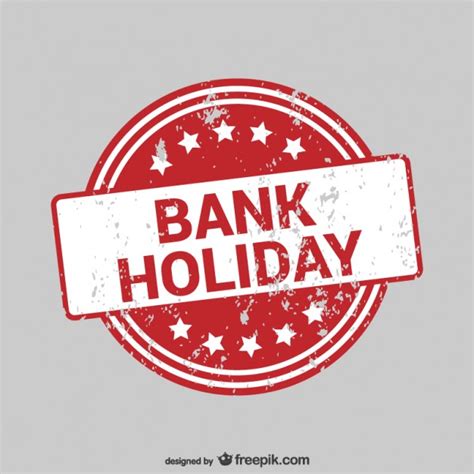 Grunge Bank Holiday Label Vector Free Download
