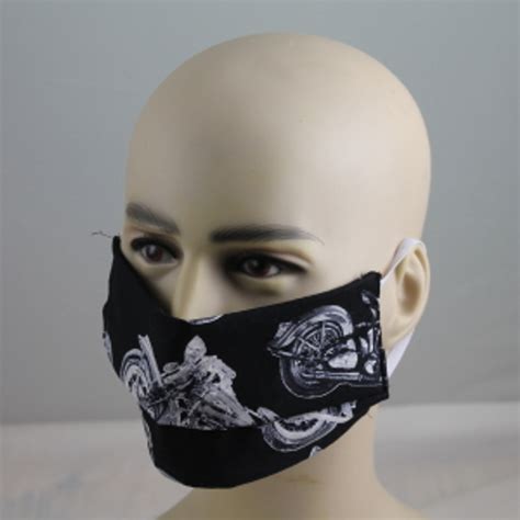 Biker 1 Face Mask Bald Head Store