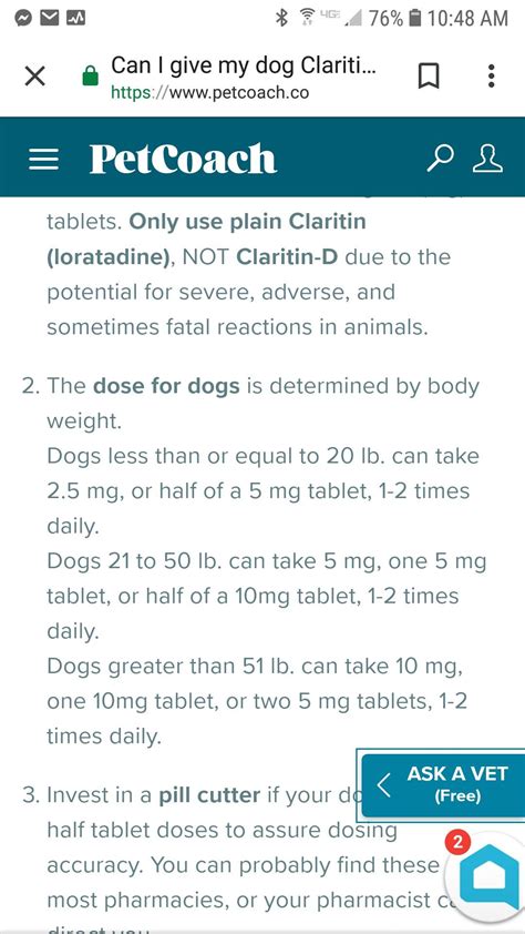 Claritin Dosage For Dogs Claritin Claritin D Body Weight