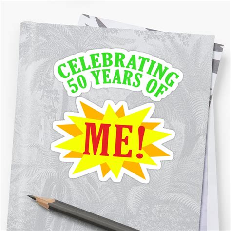 Celebrating 50th Birthday Stickers By Thepixelgarden Redbubble