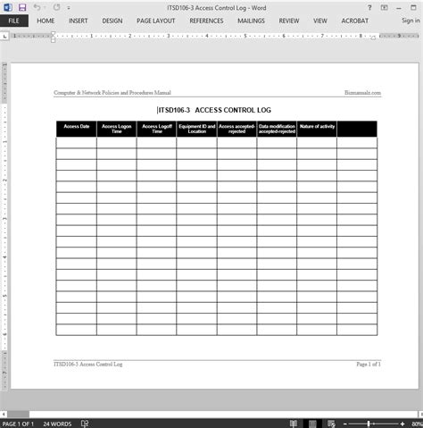 Download basic microsoft access calendar scheduling database. It Access Control Log Template
