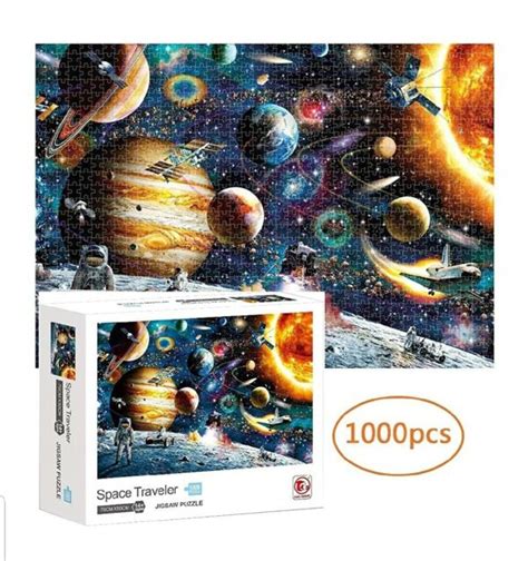 Space Puzzle 1000 Piece Jigsaw Puzzle Kids Adult Planets In Space