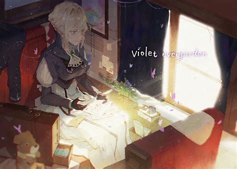 Kuroduki Pieat Violet Evergarden Violet Evergarden Series White Legwear Commentary