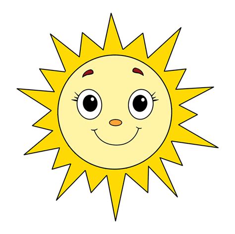 Рисунок солнце с лучами для детей — От Земли до Неба