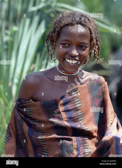 A Young Afar Girl At Filwoha In The Awash National Park Filwoha In The
