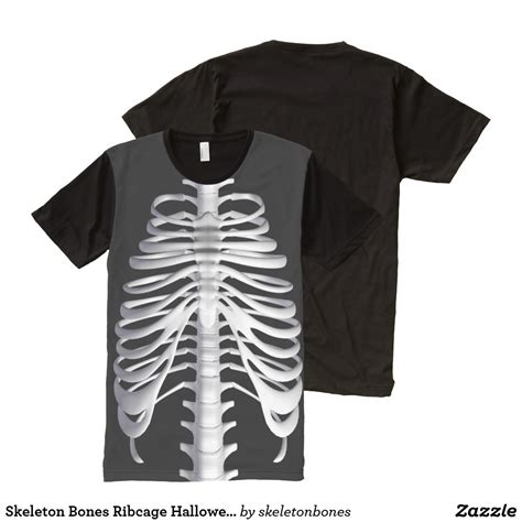 skeleton bones ribcage halloween costume all over print t shirt tshirt tshirtdesign halloween