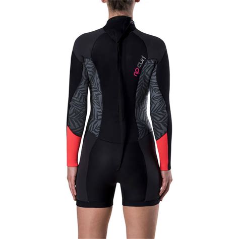 Rip Curl Womens Dawn Patrol 2mm Long Sleeve Back Zip Shorty Wetsuit