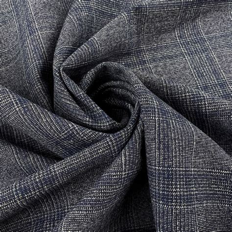 Navy And Grey Overcheck Wool Suiting Fabric How Do They Do