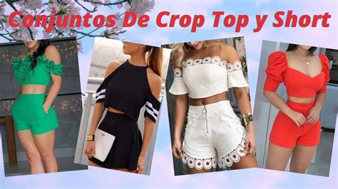 Conjuntos Casuales Juveniles De Short Con Blusa Tipo Crop Top💝casual