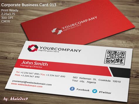 The quality of this mockup is. Corporate Business Card 013 by khaledzz9 on DeviantArt