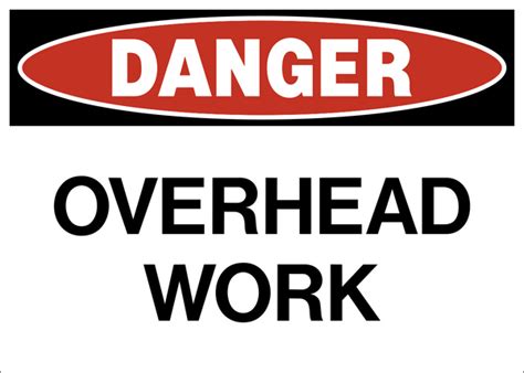Danger Overhead Work Western Safety Sign