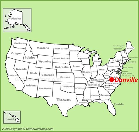 Danville Location On The Us Map
