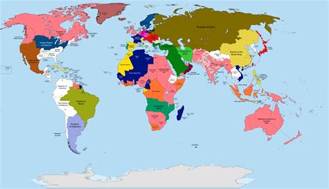 Map Of The World In 1900 Direct Map