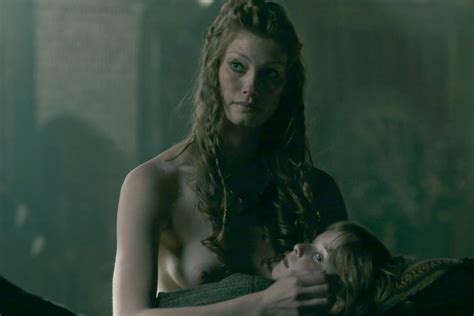 alyssa sutherland nude boobs in vikings series free video