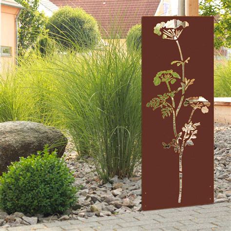 Personnalisation complète de designs et motifs pour votre maison. Panneau décoratif extérieur en métal H.140cm - Motif ...