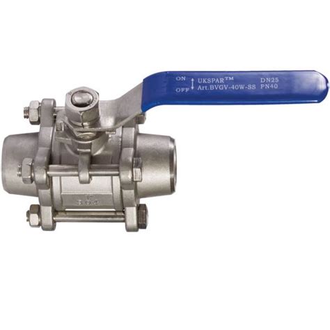 Ball Valve Three Component Welded Stainless Dn 25 Ball Nj Steel 304