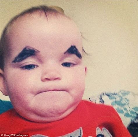 Drawing Eyebrows On Babies Is Funny And Disturbing At The Same Time