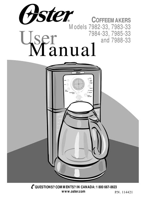 Oster 7982 33 User Manual Pdf Download Manualslib