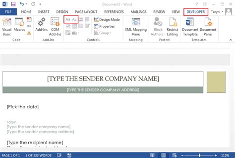 Creating Word Templates Tutoreorg Master Of Documents