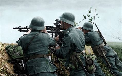 Brutal Weapons Of War Pictured In Colourised Images Daily Mail Online