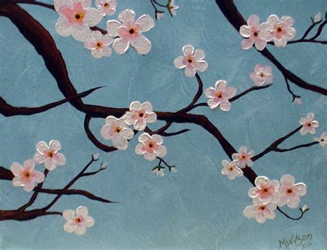 Pin By Debi Richardson On Art Easy Flower Painting Cherry Blossom