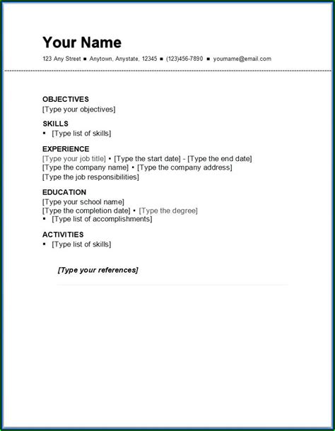Writing a great resume is a crucial step in your job search. Basic Resume Template Australia - Resume : Resume Examples ...