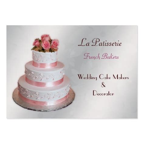 100+ vectors, stock photos & psd files. silver pink Wedding Cake makers business Cards | Zazzle