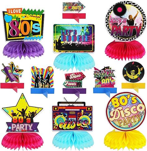 Phogary 80s 90s Party Decorations 12 Pcs 80s Party