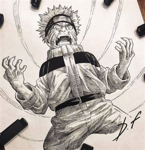 Naruto Kyuubi Rage Art By Davidfreeman On Instagram