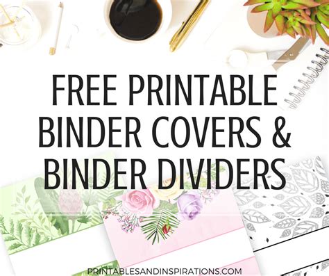 Free Printable Binder Dividers And Binder Covers Floral Printables