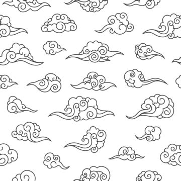 Japanese Clouds Japanese Drawing Clouds Drawing Japanese Sketch Png And Vector With