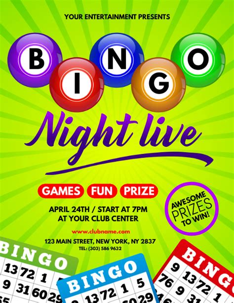 Bingo Night Live Flyer Template Postermywall