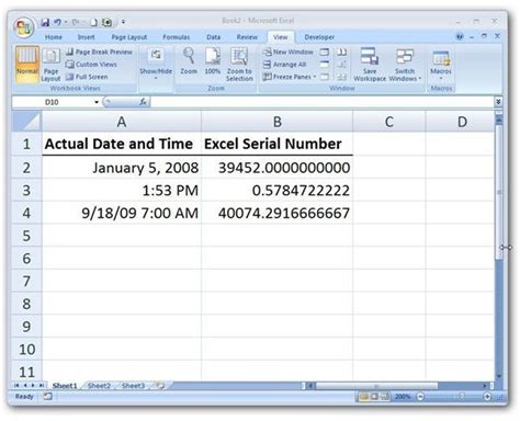 How To Switch Between Excel Serial Numbers And Real Date And Time Values