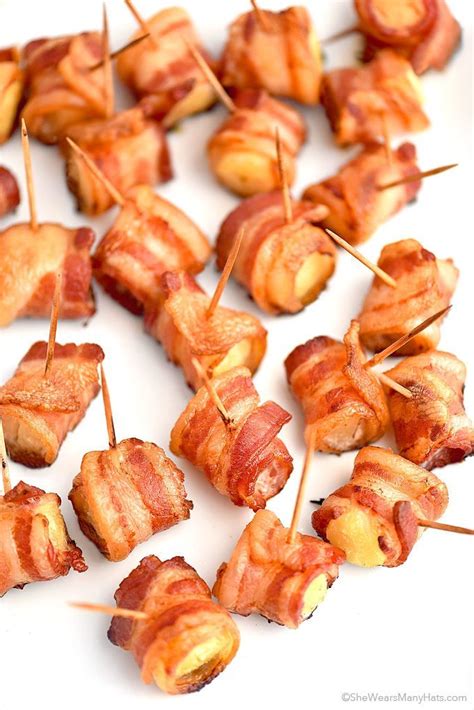 Bacon Wrapped Pineapple Bites Recipe Summer Appetizers Easy Snacks