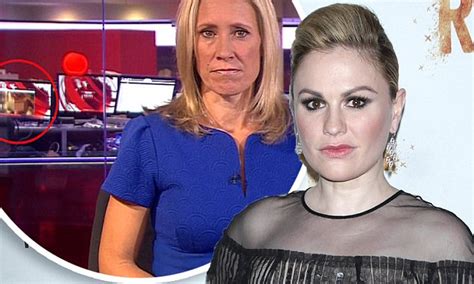 Anna Paquins Breasts Photobombed Bbc News At Ten Daily Mail Online