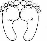 Coloring Clipart Toes Foot Library Feet Clip sketch template
