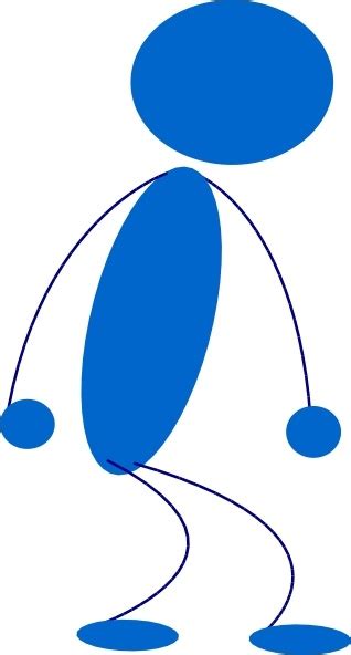 Sitting Blue Stick Man Clip Art Free Vector In Open Office Drawing Svg