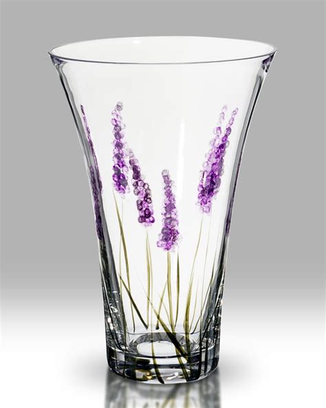Lavender 19cm Flared Vase Nobile Glass And Tware