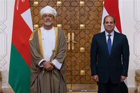 oman sultan arrives in egypt on first official visit since taking