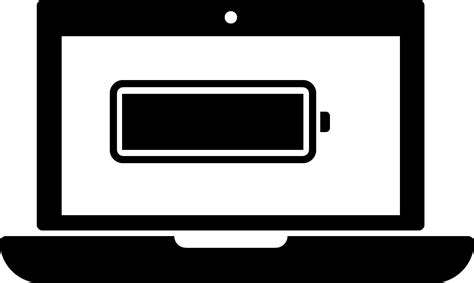 Battery Laptop Vector Icon Free Download Svg And Png