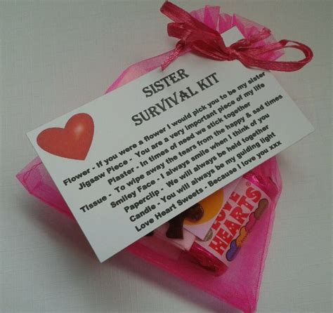 Here are the best gifts for your sister on her birthday: Sister Sister`s Survival Kit KEEPSAKE for Birthday ...