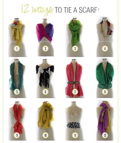 12 Ways To Tie A Scarf Ways To Tie Scarves Fashion How To Wear Scarves
