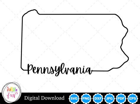 Pennsylvania State Outline Design Pennsylvania Png Pennsylvania Svg