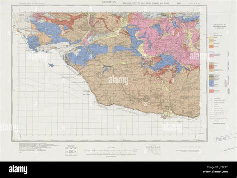 Geological Survey Great Britain Map High Resolution Stock Photography