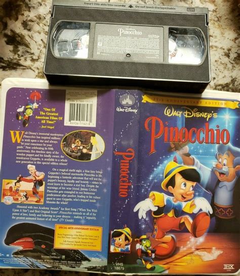 Walt Disney S Pinocchio Th Anniversary Edition Vhs Ebay