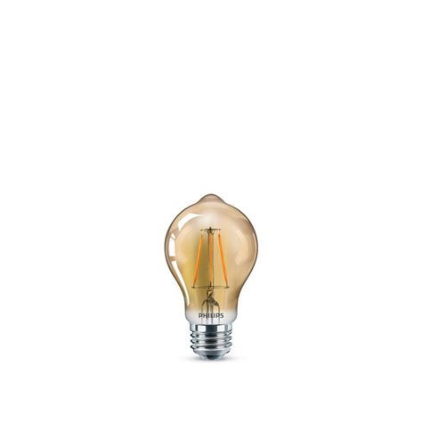 Philips 60 Watt Equivalent A19 Dimmable Vintage Glass