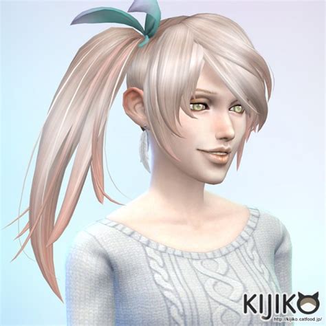 Sims 4 Hairs Kijiko Sims Side Ponytail Hairstyle