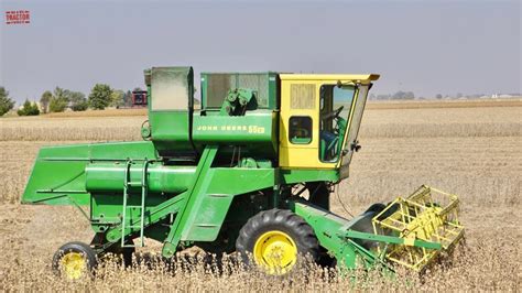 John Deere 55 EB Combine Harvesting Soybeans YouTube