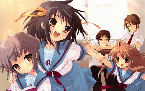 Asahina Mikuru Group Koizumi Itsuki Kyon Male Nagato Yuki Suzumiya Haruhi Suzumiya Haruhi No