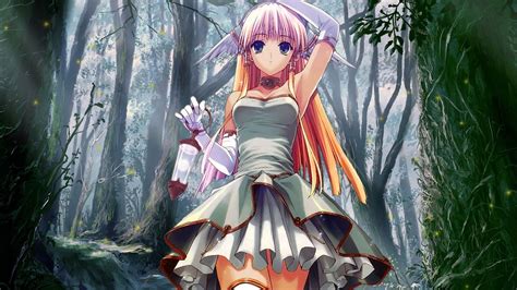 Anime Girl In Forest Anime Girls Wallpaper 1920x1080 180637